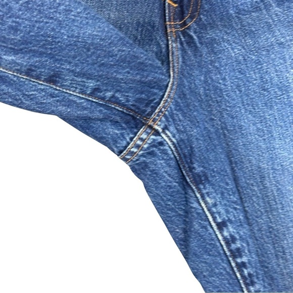 GOOD AMERICAN GOOD VINTAGE RIPPED RIGID COTTON ANKLE STRAIGHT LEG JEANS - Picture 12 of 14